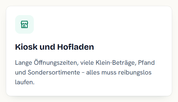 flexible Kassenlösung für Hofladen