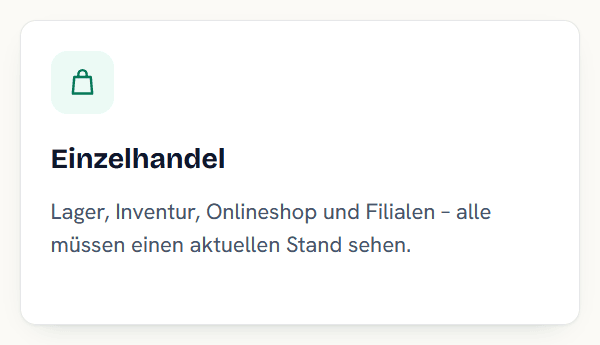 intelligente Verkaufstechnik für Einzelhandel