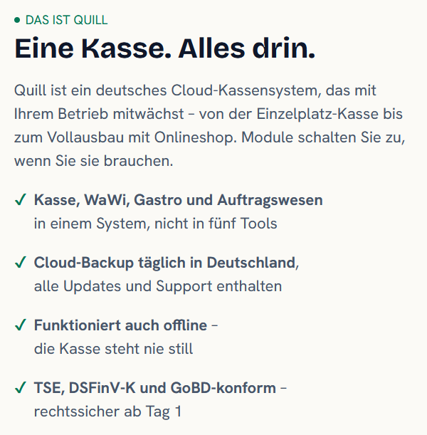kompakte Mobilkasse für flexiblen Einsatz